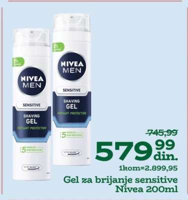 Gel za brijanje sensitive Nivea 200ml