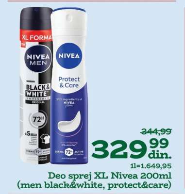 Deo sprej XL Nivea 200ml