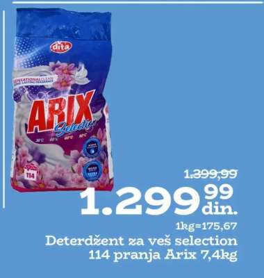 Deterdžent za veš selection 114 pranja Arix 7,4kg