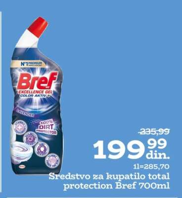 Sredstvo za kupatilo total protection Bref 700ml