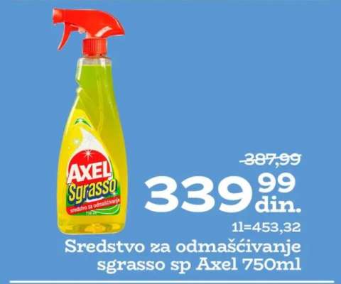 Sredstvo za odmašćivanje sgrasso sp Axel 750ml