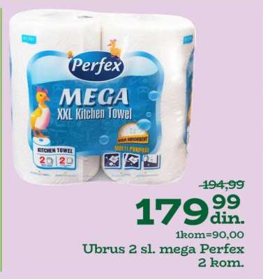 Ubrus 2 sl. mega Perfex 2 kom.