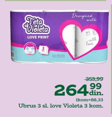 Teta Violeta LOVE PRINT