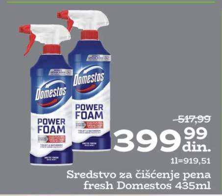 Sredstvo za čišćenje pena fresh Domestos 435ml