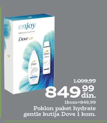 Poklon paket hydrate gentle kutija Dove 1 kom.