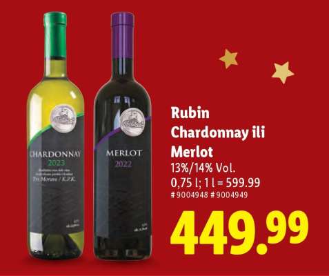 Rubin Chardonnay ili Merlot
