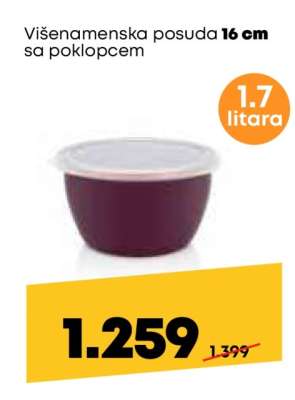 Višenamenska posuda 16 cm sa poklopcem