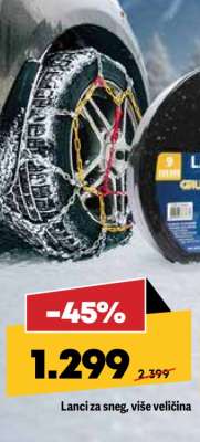 Lanci za sneg, više veličina