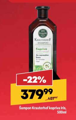 Sampon Krauterhof kopriva Iris 500ml