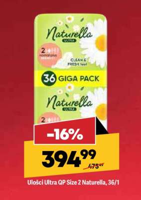 Uložci Ultra QP Size 2 Naturella, 36/1