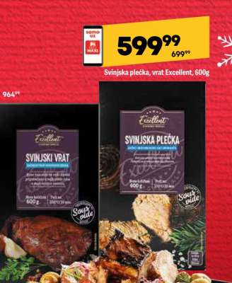 Svinjska plećka, vrat Excellent, 600g