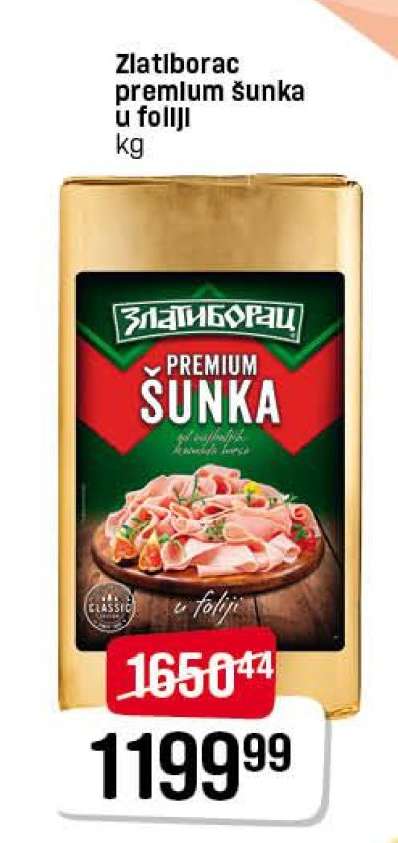 Zlatiborac Premium šunka u foliji