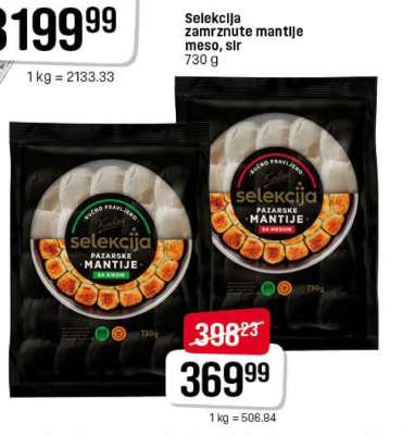 Selekcija zamrznute mantije meso, slr