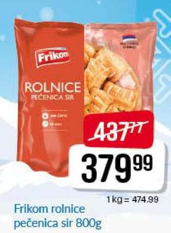 Frikom rolnice pečenica sir 800g