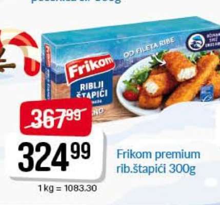 Frikom premium rib.štapići 300g