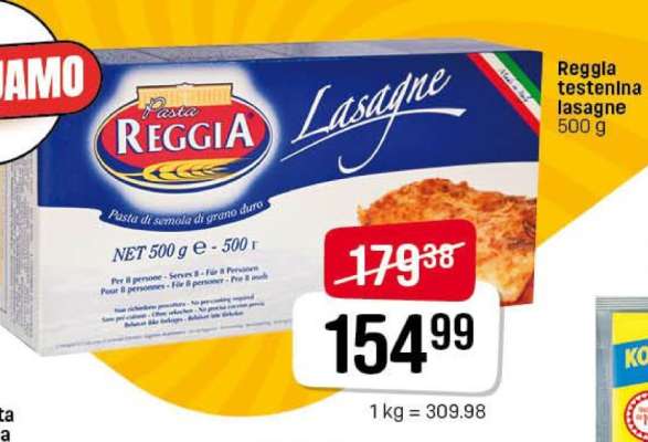 Reggia testennina lasagne 500 g