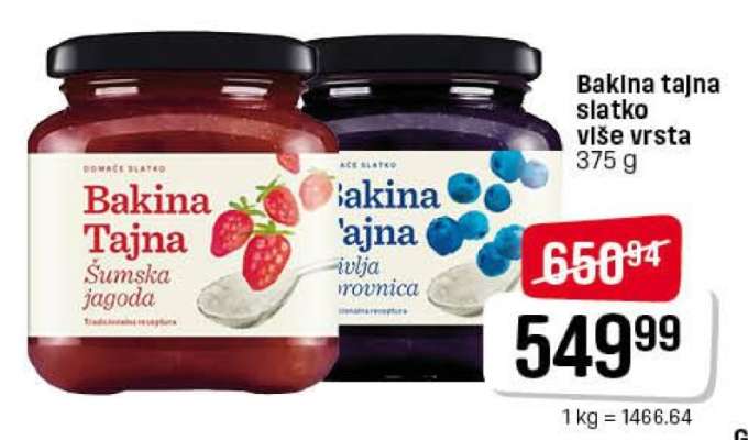 Bakina tajna slatko više vrsta