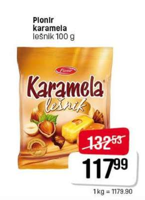 Pionir karamela lešnik 100 g