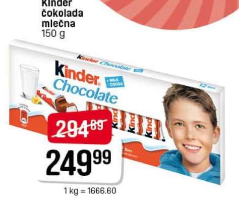 Kinder čokolada mlečna