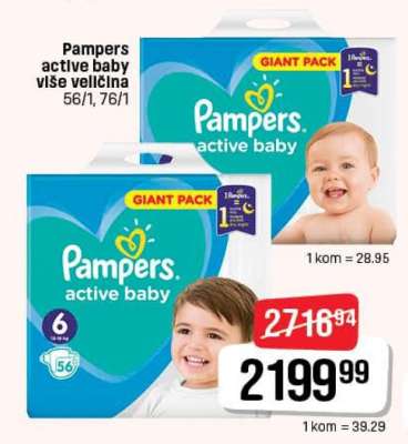 Pampers active baby