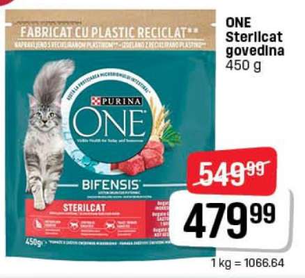 ONE Sterilcat govedina 450 g