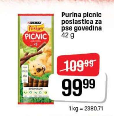 Purina Friskies Picnic poslastica za pse govedina