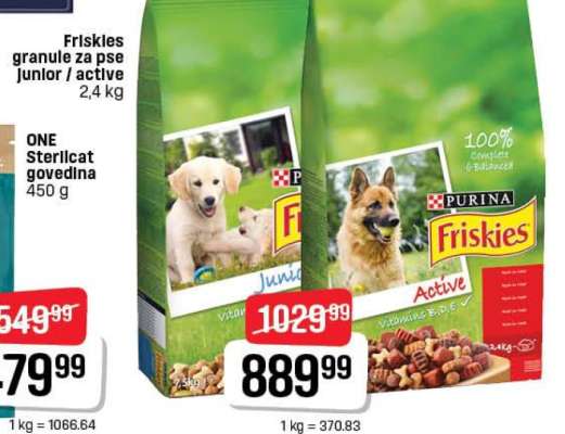 Friskies granule za pse Junior/active 2,4 kg