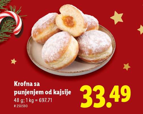 Krofna sa punjenjem od kajsije