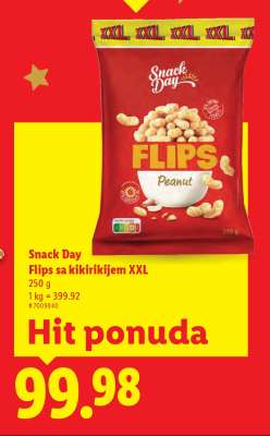 Snack Day Flips sa kikirikijem XXL