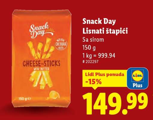 Snack Day Lisnati štapići