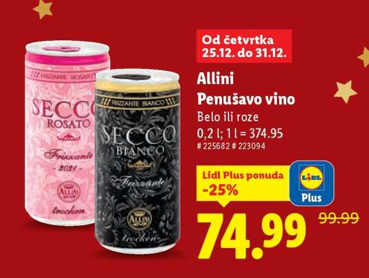 Allini Penušavo vino