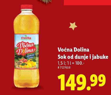 Voćna dolina Sok od dunje i jabuke