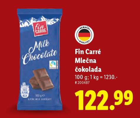 Fin Carré Mlečna čokolada