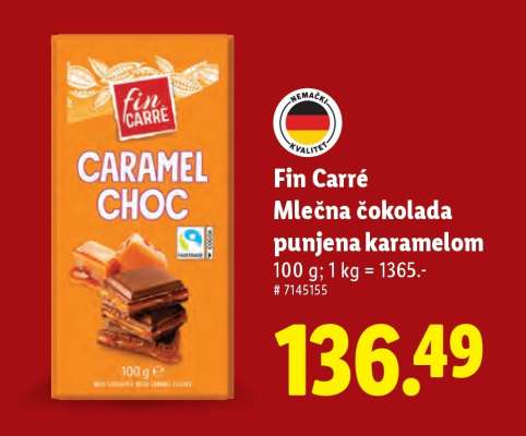 Fin Carré Caramel Choc