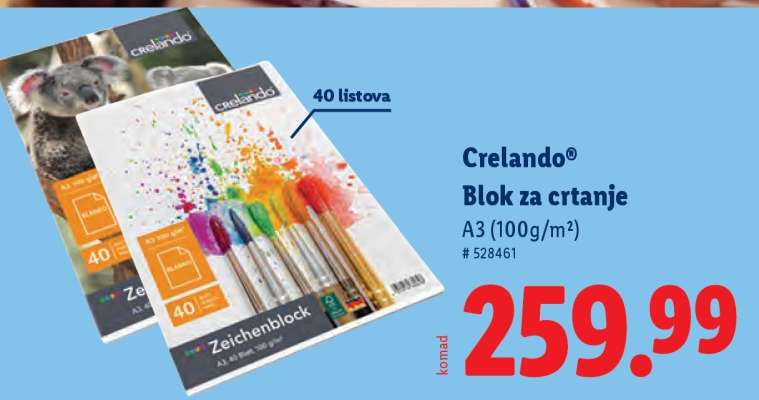 crelando® Blok za crtanje