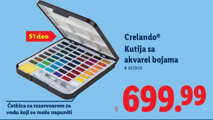 Crelando Kutija sa akvarel bojama