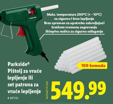 Parkside® Pištolj za vruće lepljenje ili set patrona za vruće lepljenje
