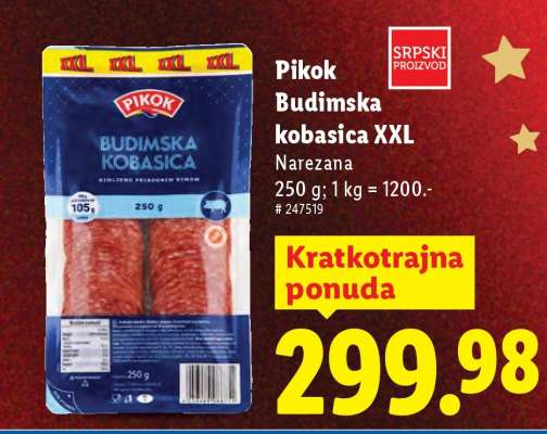 Pikok Budimska kobasica XXL