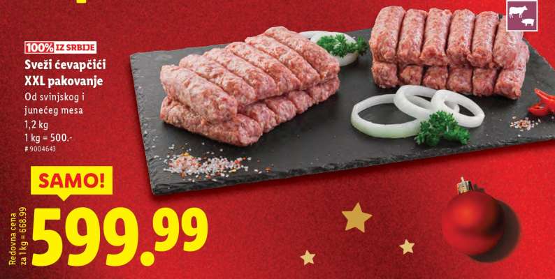 Sveži čevapčiči XXL pakovanje