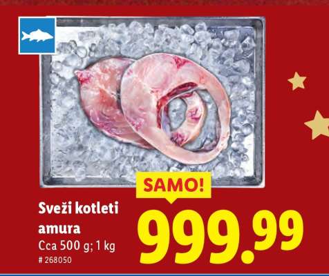 Sveži kotleti amura