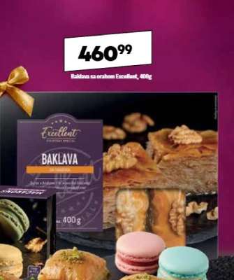 Baklava sa orasima Excellent, 400g