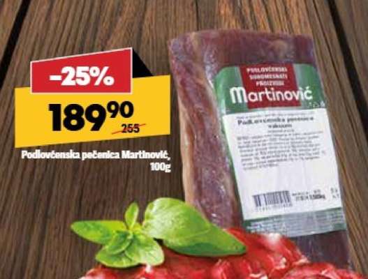 Podlovćenska pečenica Martinović 100g