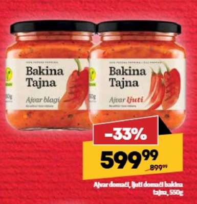 Ajvar domaći, ljuti domaći bakina tajna, 550g
