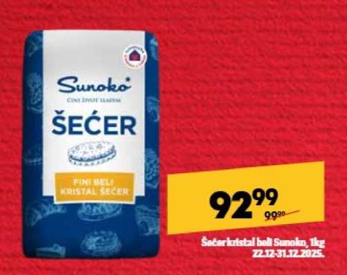 Sećer kristal beli Sunoko 1kg