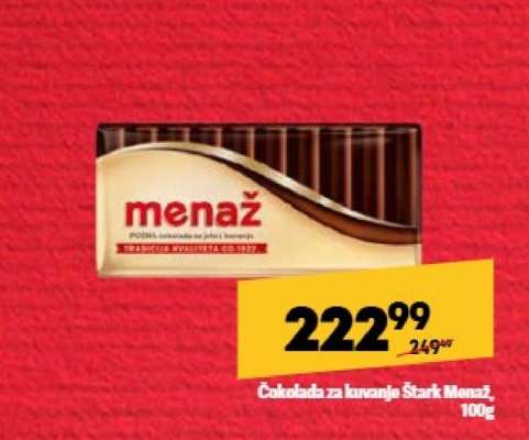 Čokolada za kuvanje Štark Menaž 100g