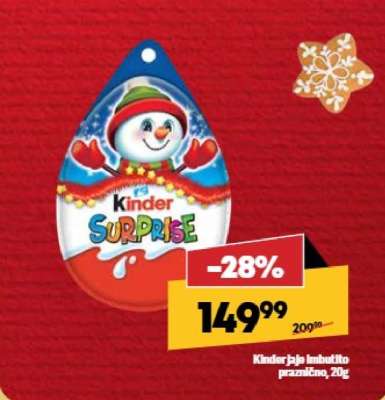 Kinder jaje Imbulito praznično, 20g