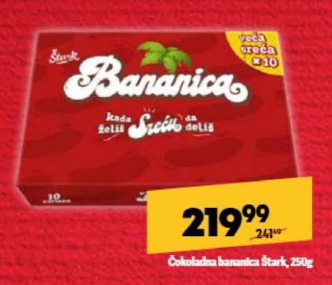 Čokoladna bananica Štark 250g