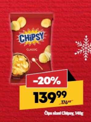Čips slani Chipsy, 140g