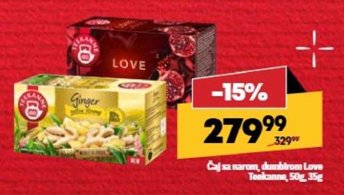 Čaj sa narom, đumbirom Love Teekanne, 50g, 35g