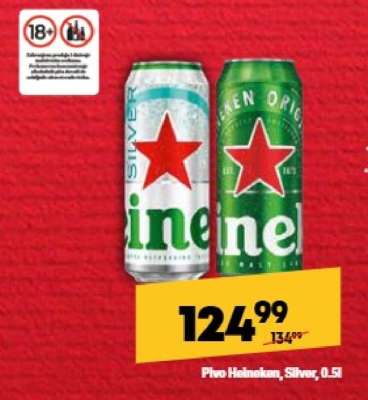 Pivo Heineken Silver 0.5l